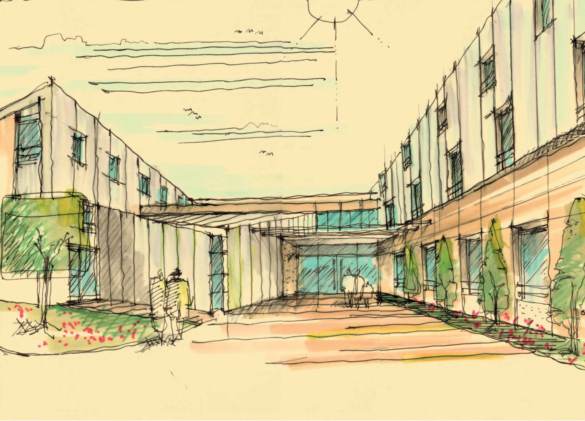 CSDK News EHAPD construction croquis 1 - Retirement home in Paris - CSDK News EHAPD construction croquis 1