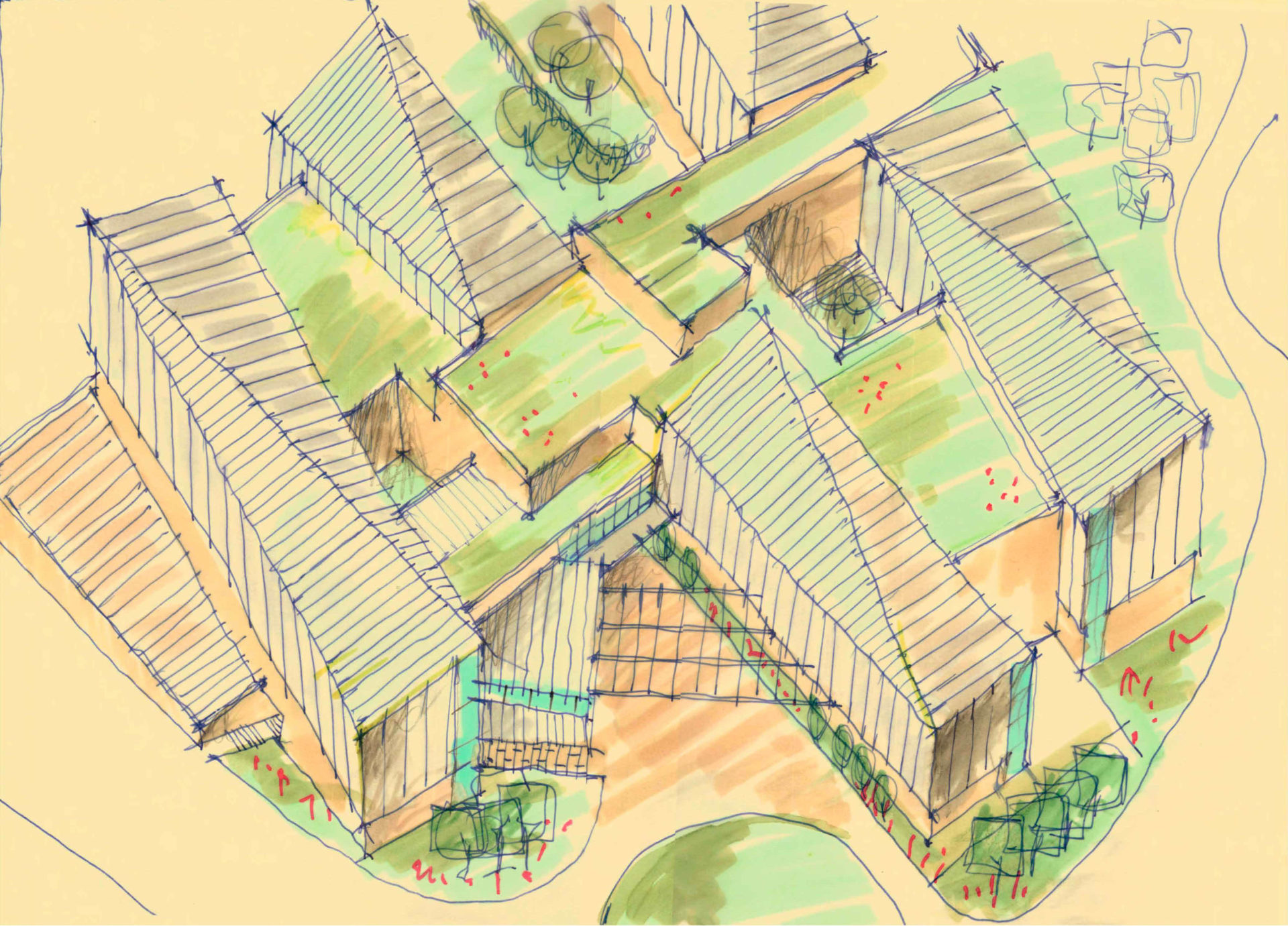 CSDK News EHAPD construction croquis 3 - Retirement home in Paris - CSDK News EHAPD construction croquis 3