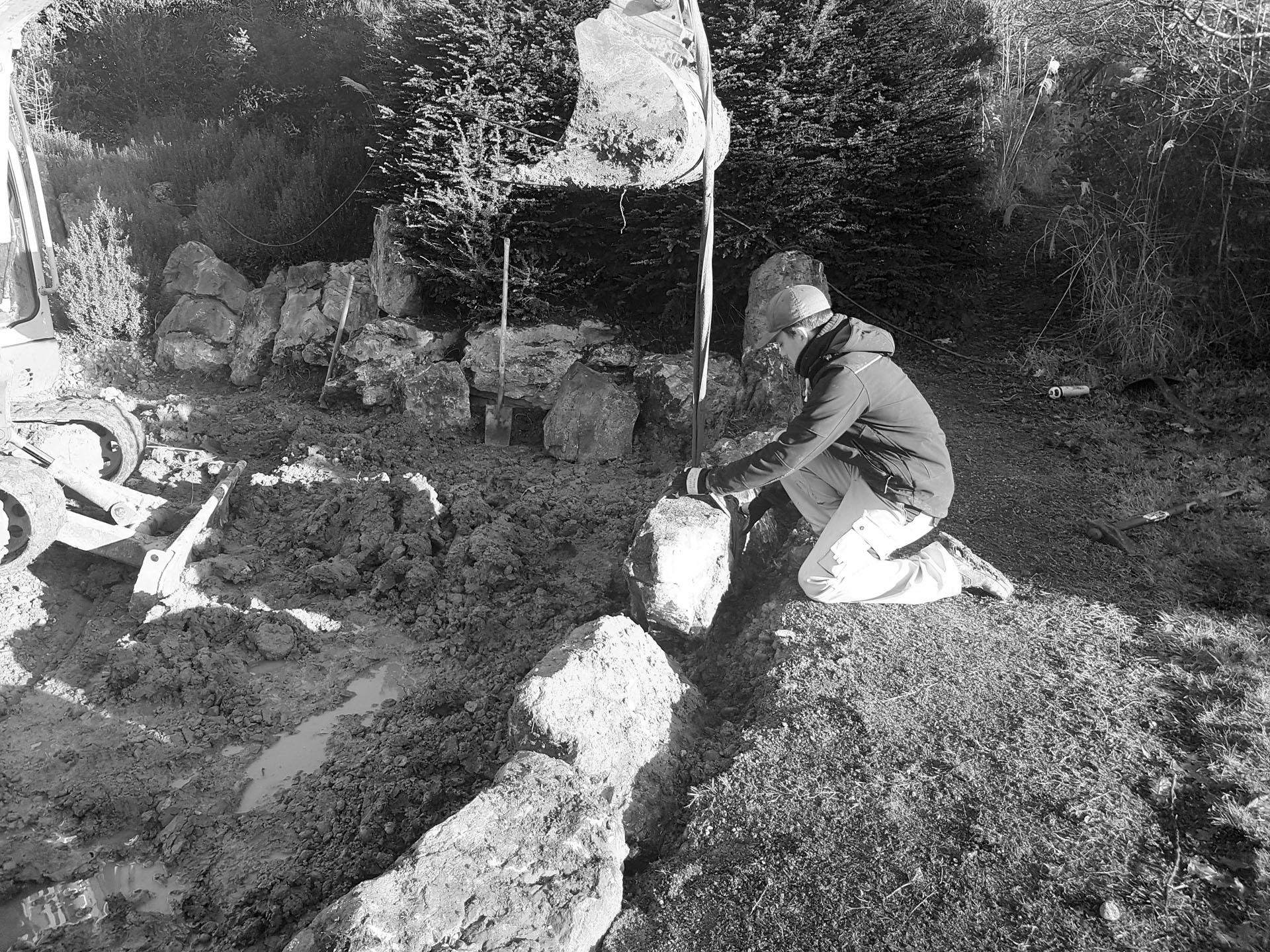 Presinge pond : Work