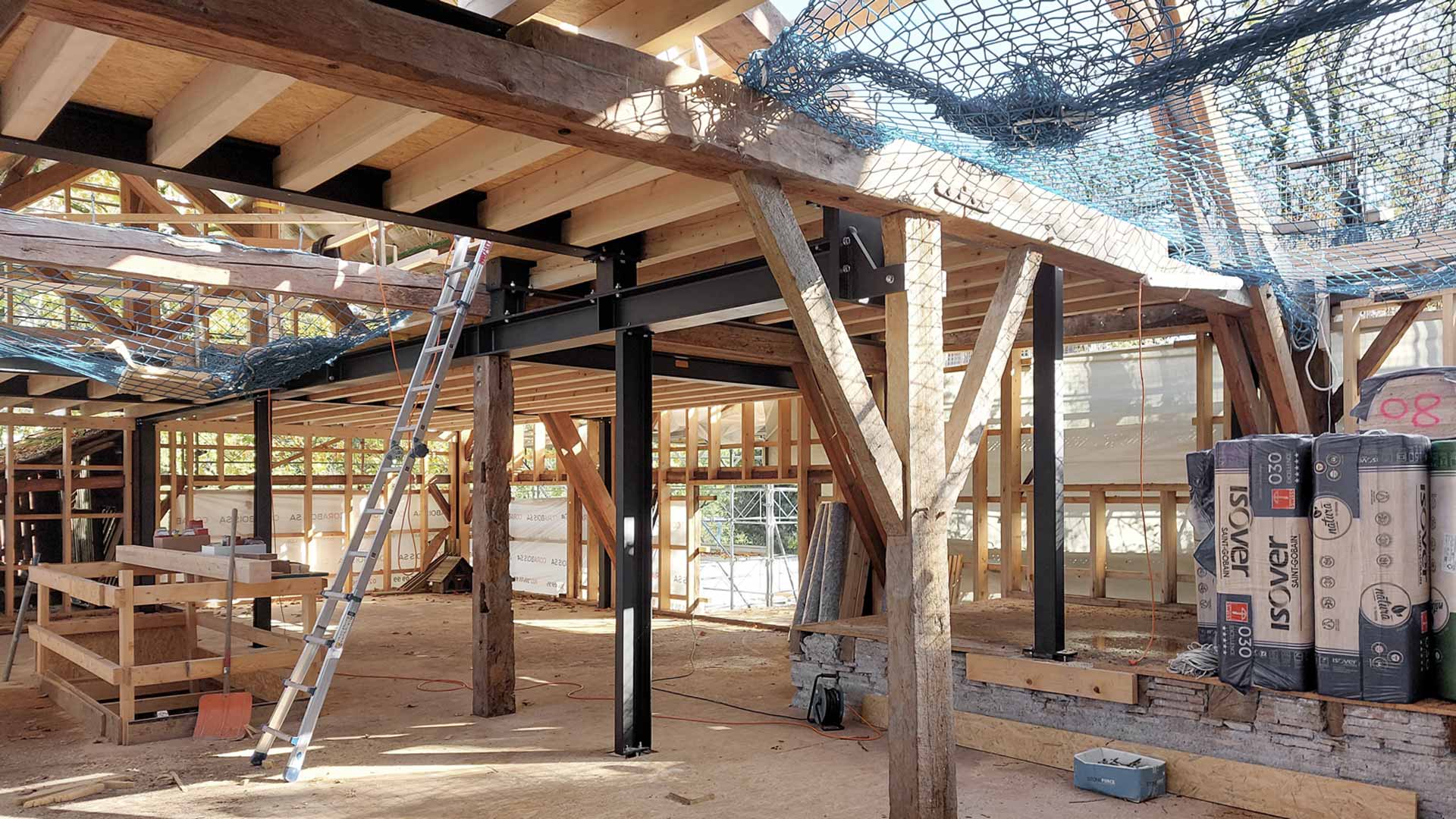 CSDK Architectes transformation granges en habitation 004 - Réhabilitation de trois granges en habitation - CSDK Architectes transformation granges en habitation 004