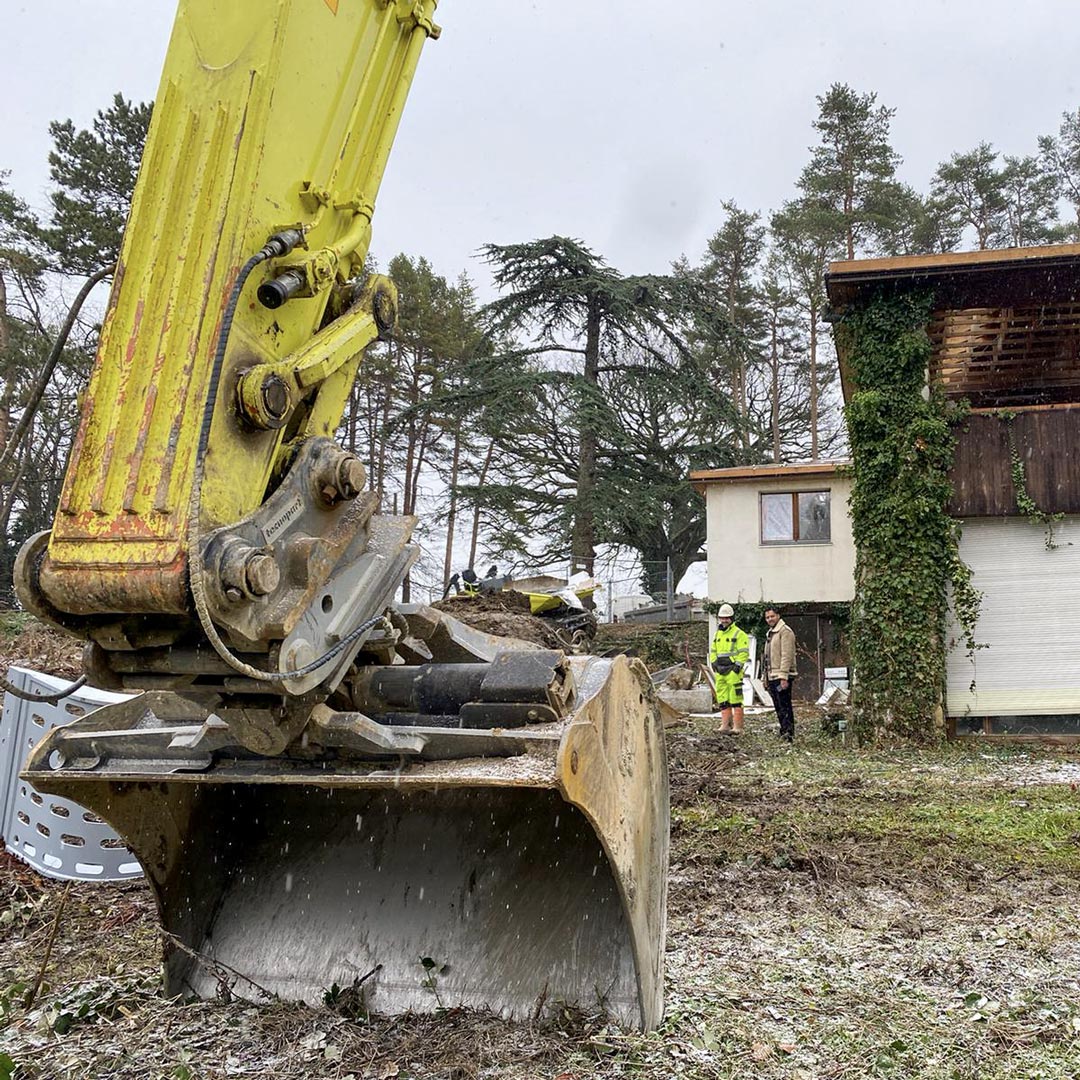 Début des travaux à Vandœuvres: Démolition de 2 villas CSDK Architectes Demolition Villa Cologny 011 - Début des travaux à Vandœuvres: Démolition de 2 villas - CSDK Architectes Demolition Villa Cologny 011
