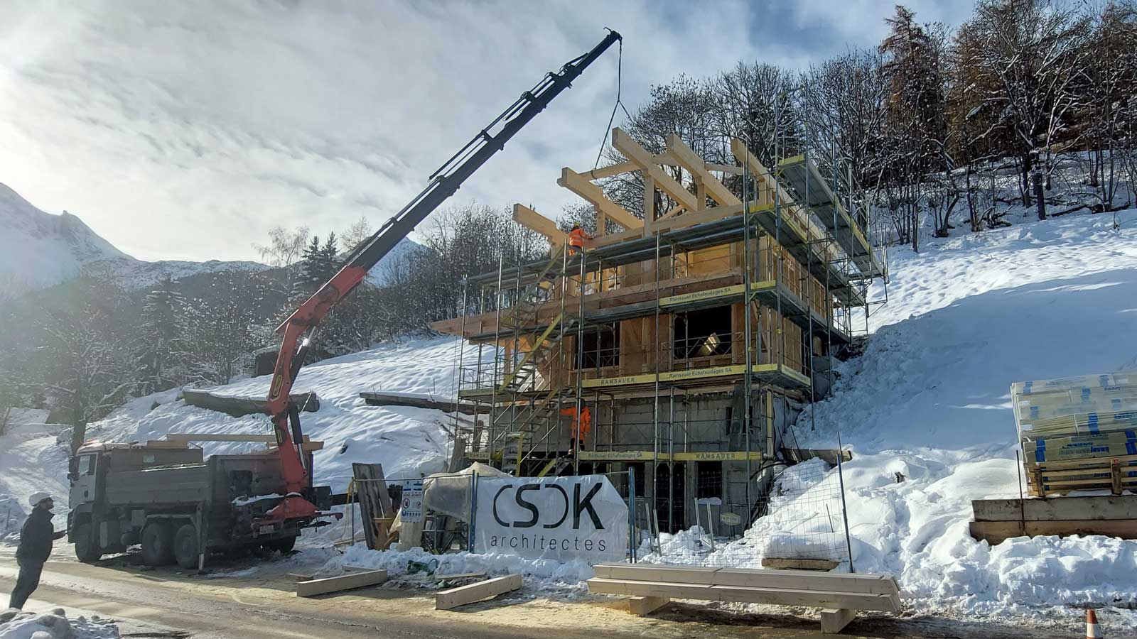 Construction d'un chalet à Grimentz en Valais CSDK Architectes Grimentz 5 - Construction d'un chalet à Grimentz en Valais - CSDK Architectes Grimentz 5