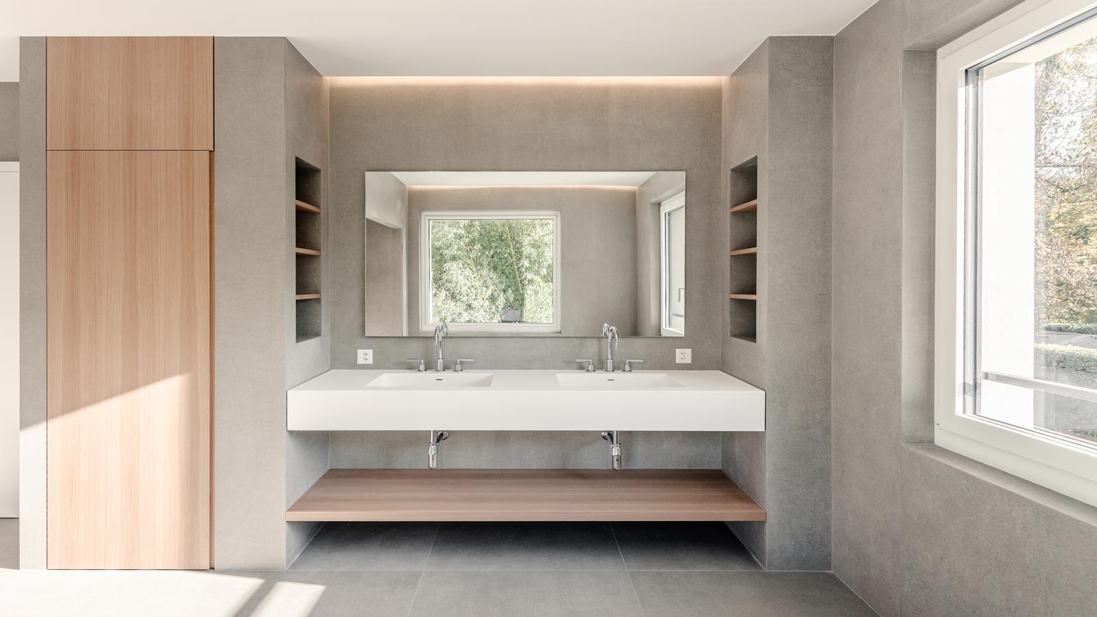 Transformation complète d'une villa à Genève - IV CSDK Architectes transformation villa geneve interieur moderne bois beton 1 - Transformation complète d'une villa à Genève - IV - CSDK Architectes transformation villa geneve interieur moderne bois beton 1