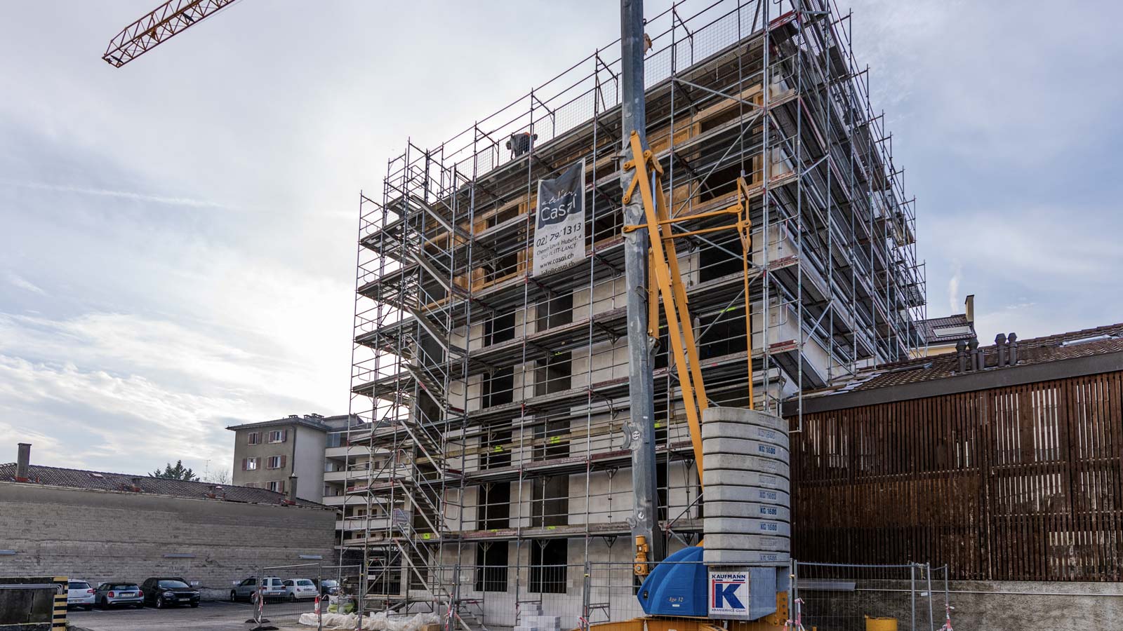 CSDK Immeuble Carouge Transformation Logements 03 - Finalisation du gros œuvre de logements à Carouge - CSDK Immeuble Carouge Transformation Logements 03