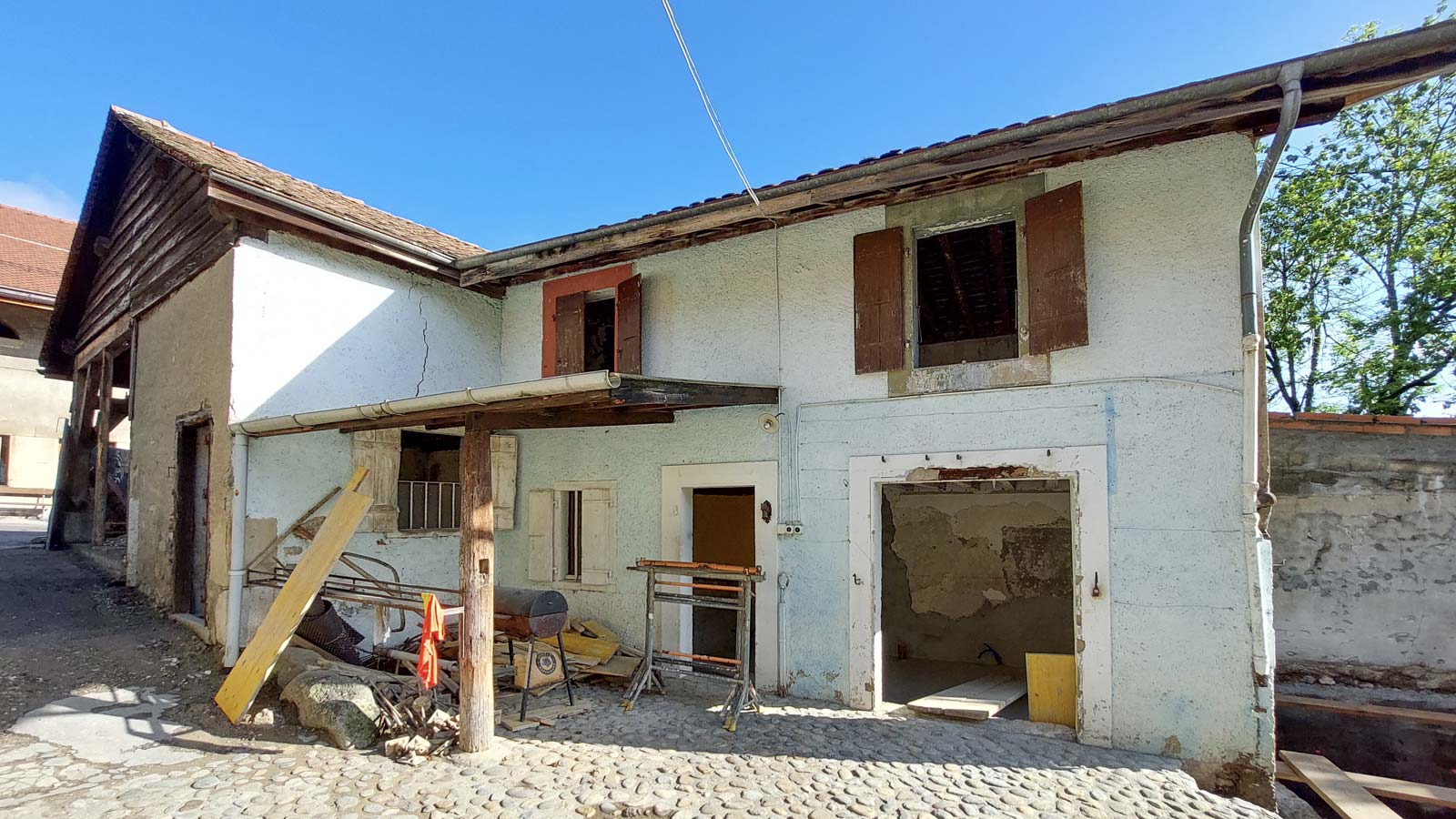 CSDK Architectes Fermette Renovation Agrandissement 1 - Rénovation et agrandissement d'une habitation à Troinex - CSDK Architectes Fermette Renovation Agrandissement 1