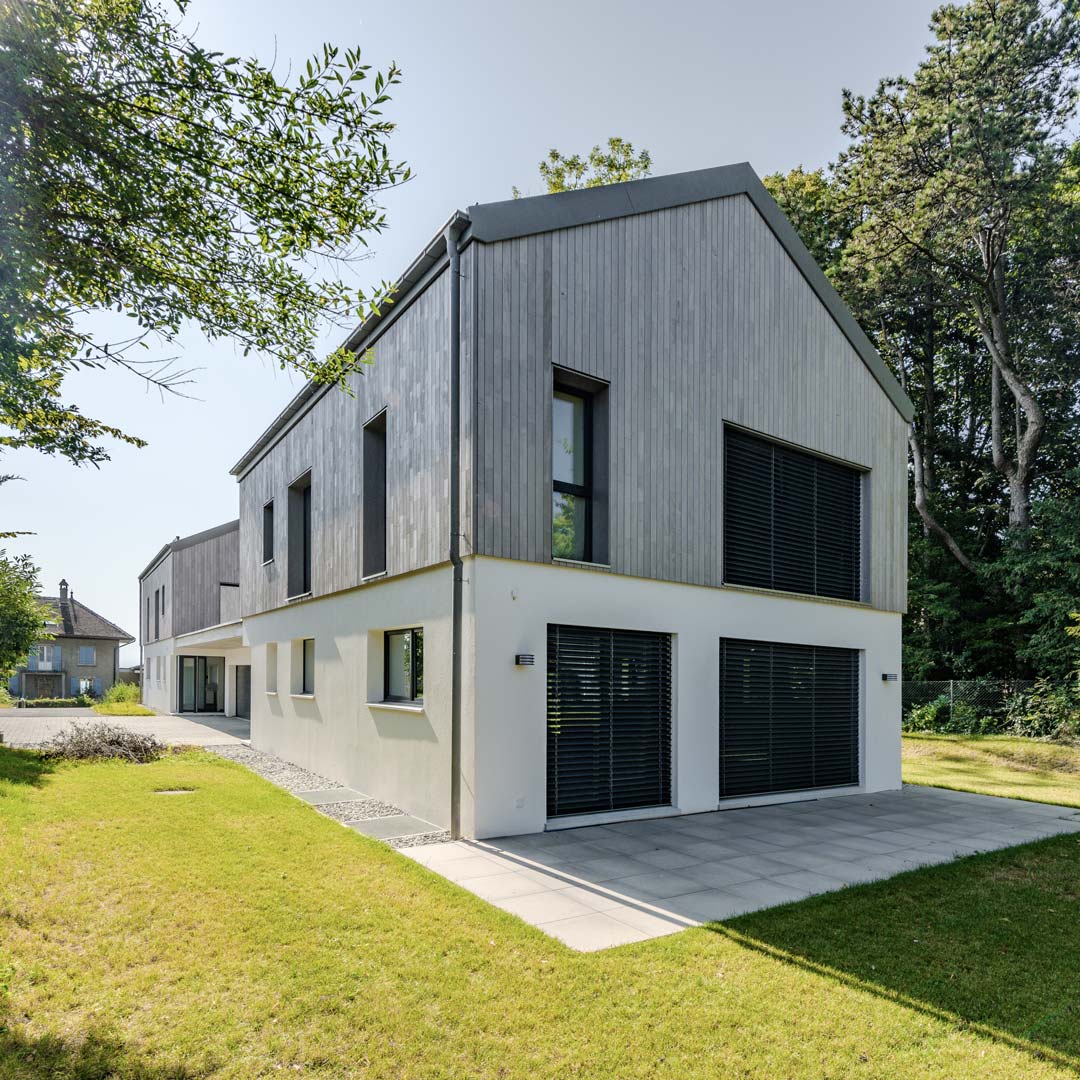 Building two adjoining villas CSDK Architectes Villa Construction Bursinel 03 - Building two adjoining villas - CSDK Architectes Villa Construction Bursinel 03